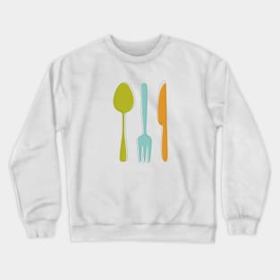 Colorful Kitchen Utensils Mid Century Retro Crewneck Sweatshirt